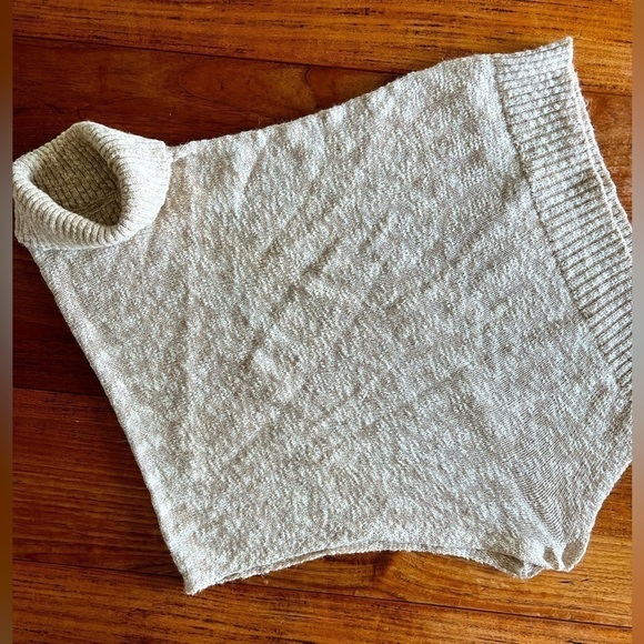 Eileen Fisher Asymmetrical Turtleneck Organic Cotton/Baby Alpaca Cape / OSFM - Picture 1 of 11